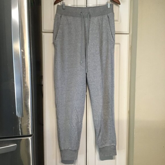 UGG RTW Gray Fleece Joggers Knit Cuffs - Picture 1 of 5
